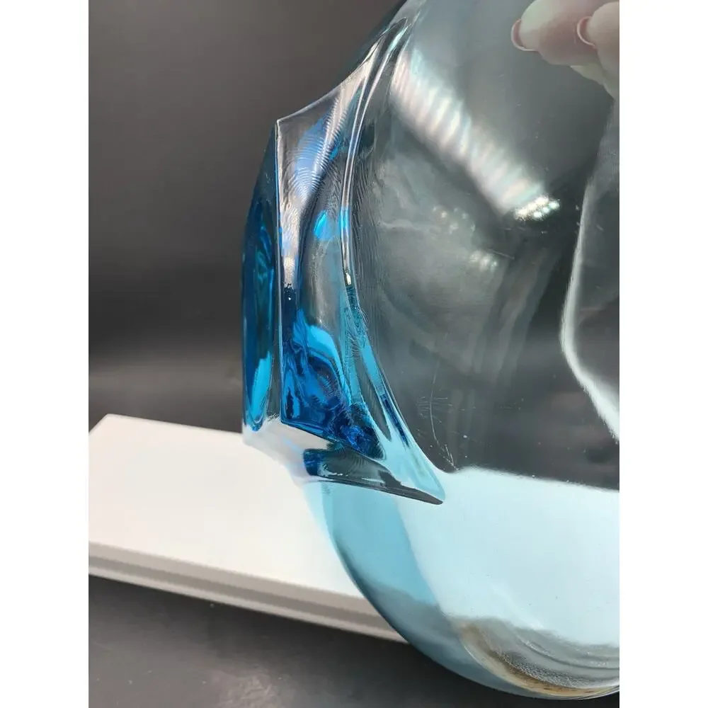 Vintage Hazel Atlas Capri Colonial Blue Glass Bowl 11